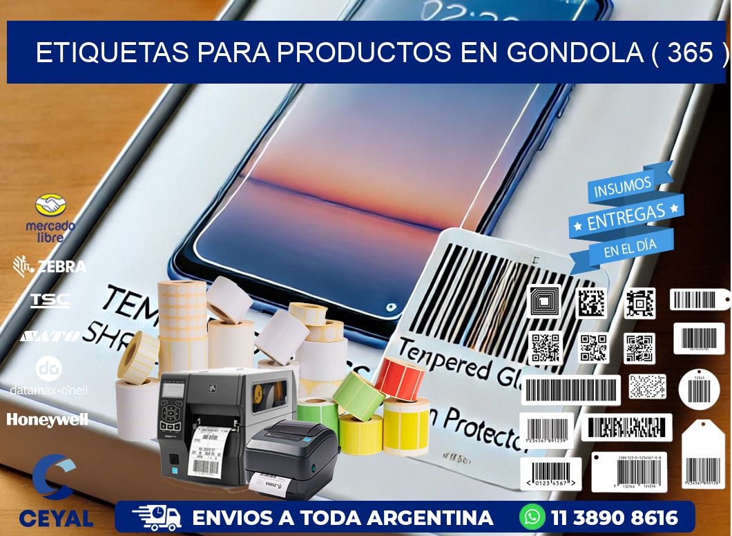 ETIQUETAS PARA PRODUCTOS EN GONDOLA ( 365 )