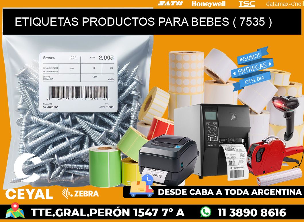 ETIQUETAS PRODUCTOS PARA BEBES ( 7535 )