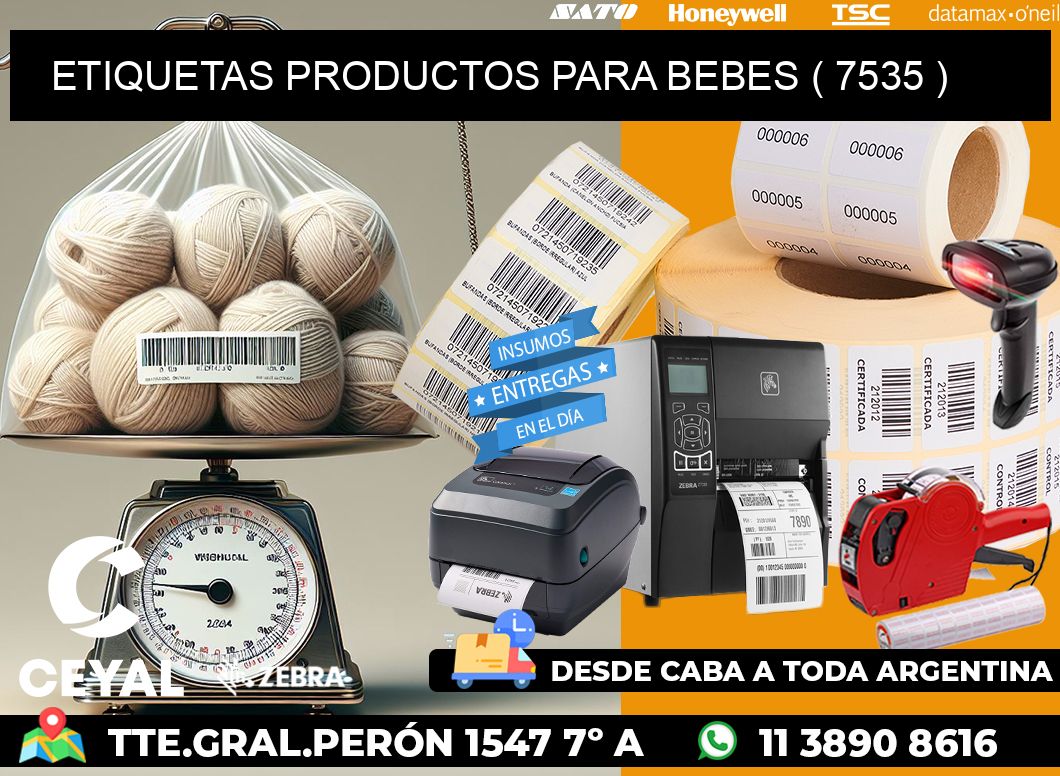 ETIQUETAS PRODUCTOS PARA BEBES ( 7535 )