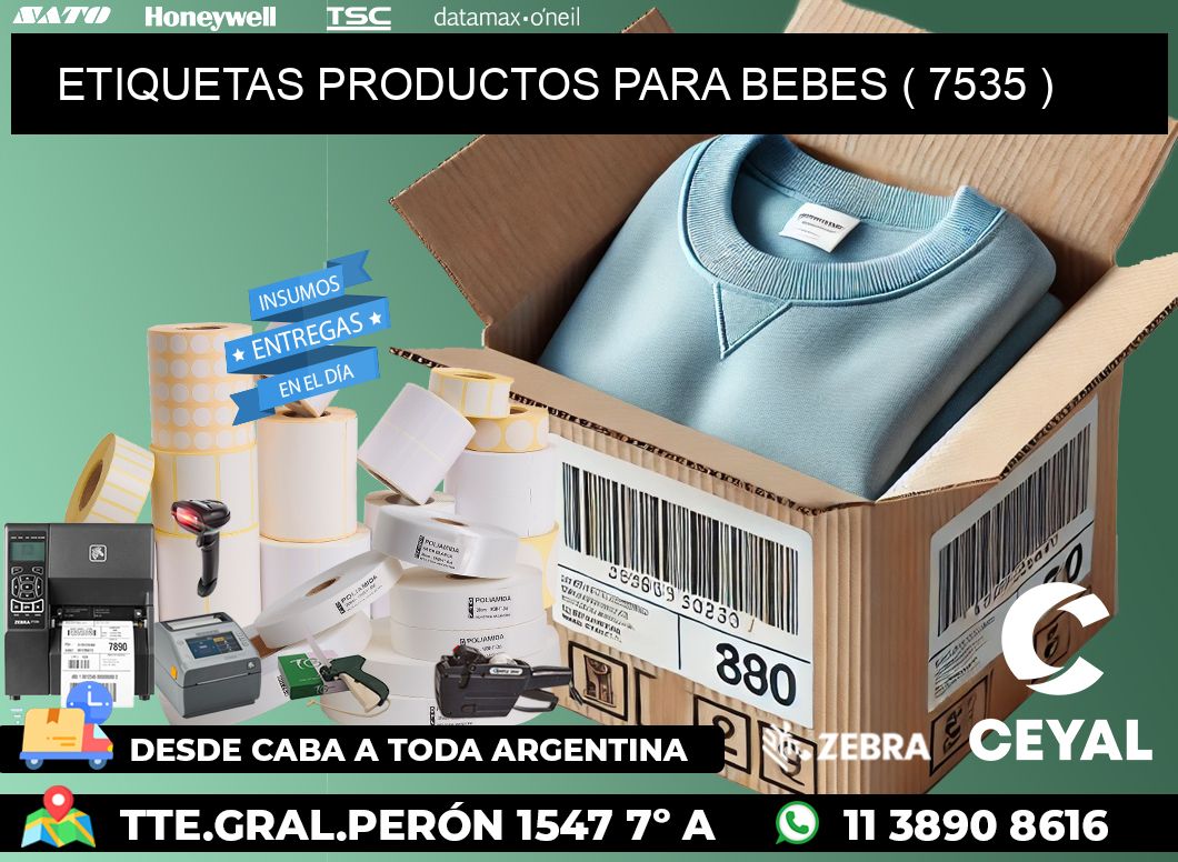 ETIQUETAS PRODUCTOS PARA BEBES ( 7535 )