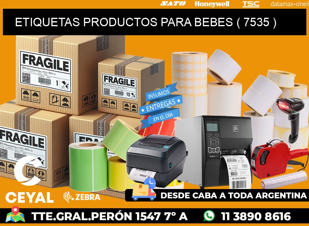 ETIQUETAS PRODUCTOS PARA BEBES ( 7535 )