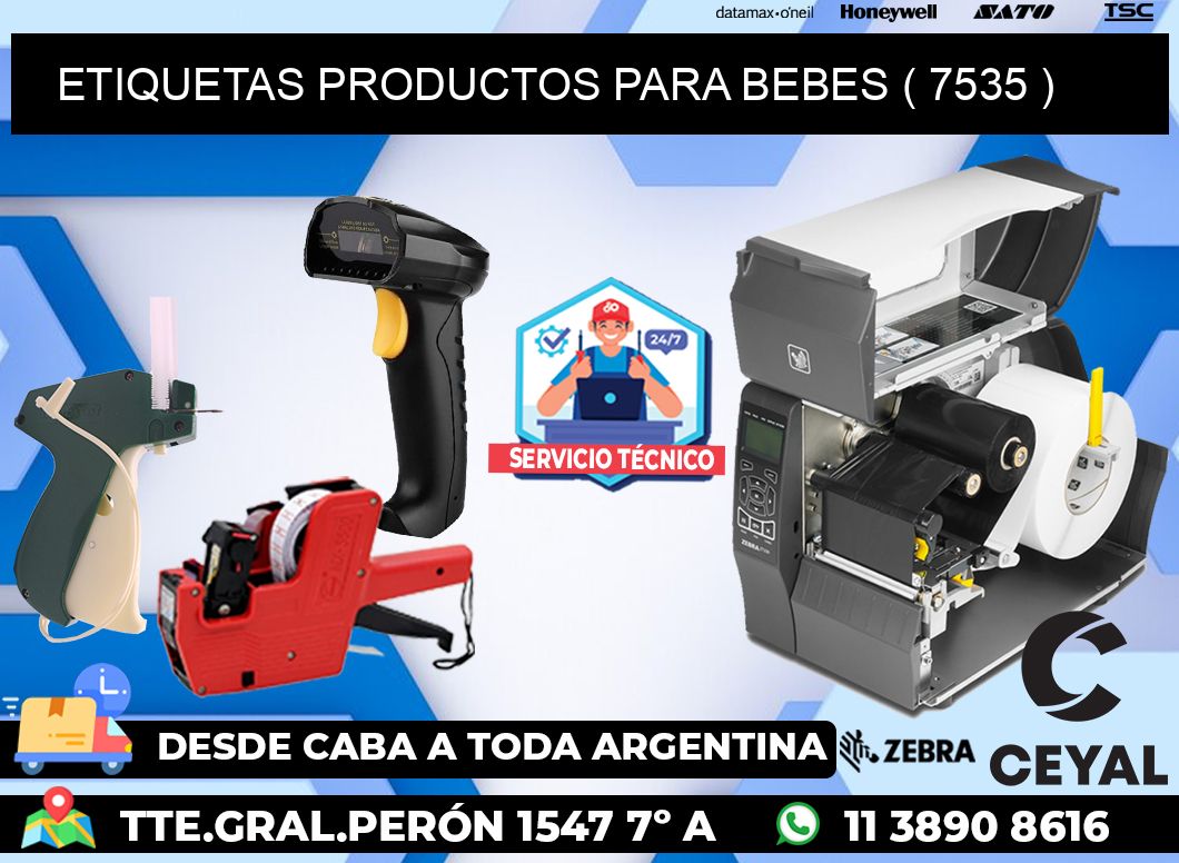 ETIQUETAS PRODUCTOS PARA BEBES ( 7535 )