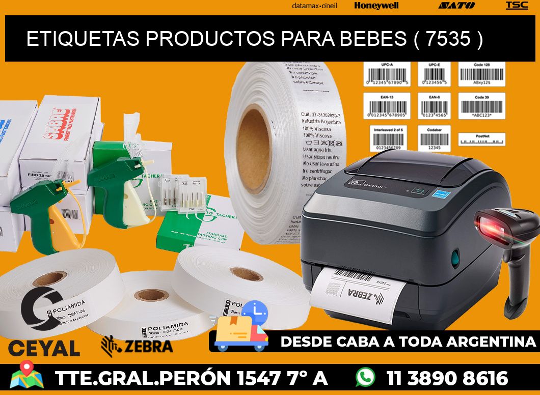 ETIQUETAS PRODUCTOS PARA BEBES ( 7535 )