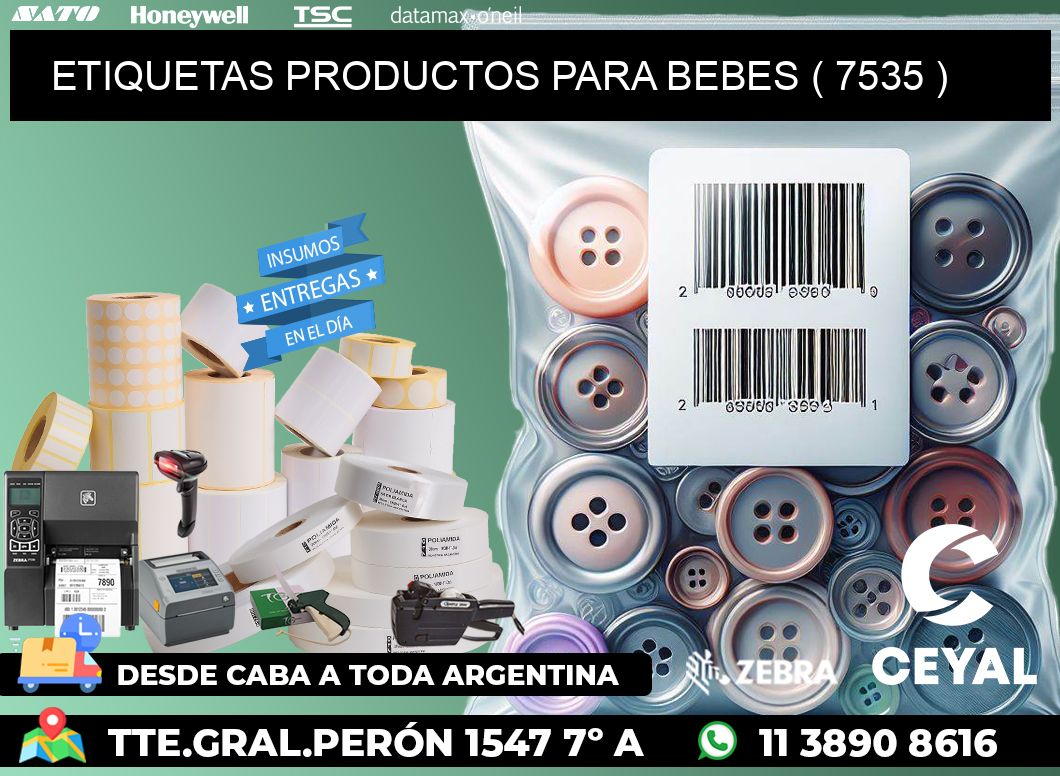 ETIQUETAS PRODUCTOS PARA BEBES ( 7535 )