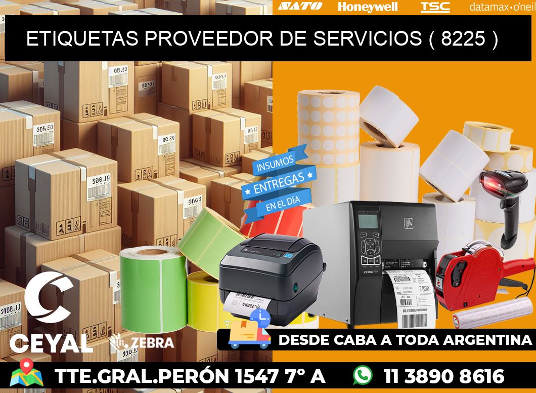 ETIQUETAS PROVEEDOR DE SERVICIOS ( 8225 )