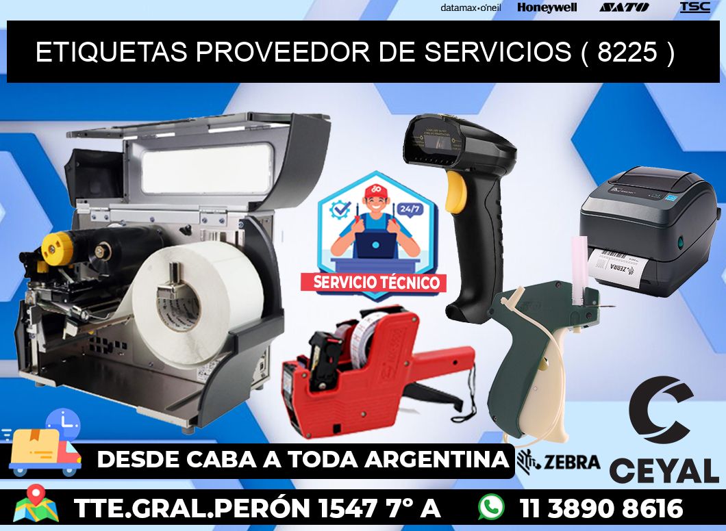 ETIQUETAS PROVEEDOR DE SERVICIOS ( 8225 )