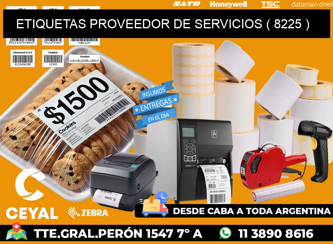 ETIQUETAS PROVEEDOR DE SERVICIOS ( 8225 )