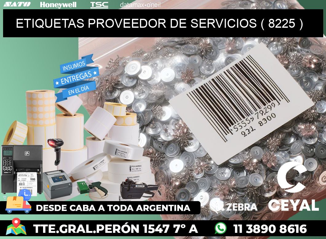 ETIQUETAS PROVEEDOR DE SERVICIOS ( 8225 )