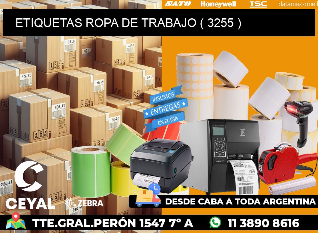 ETIQUETAS ROPA DE TRABAJO ( 3255 )