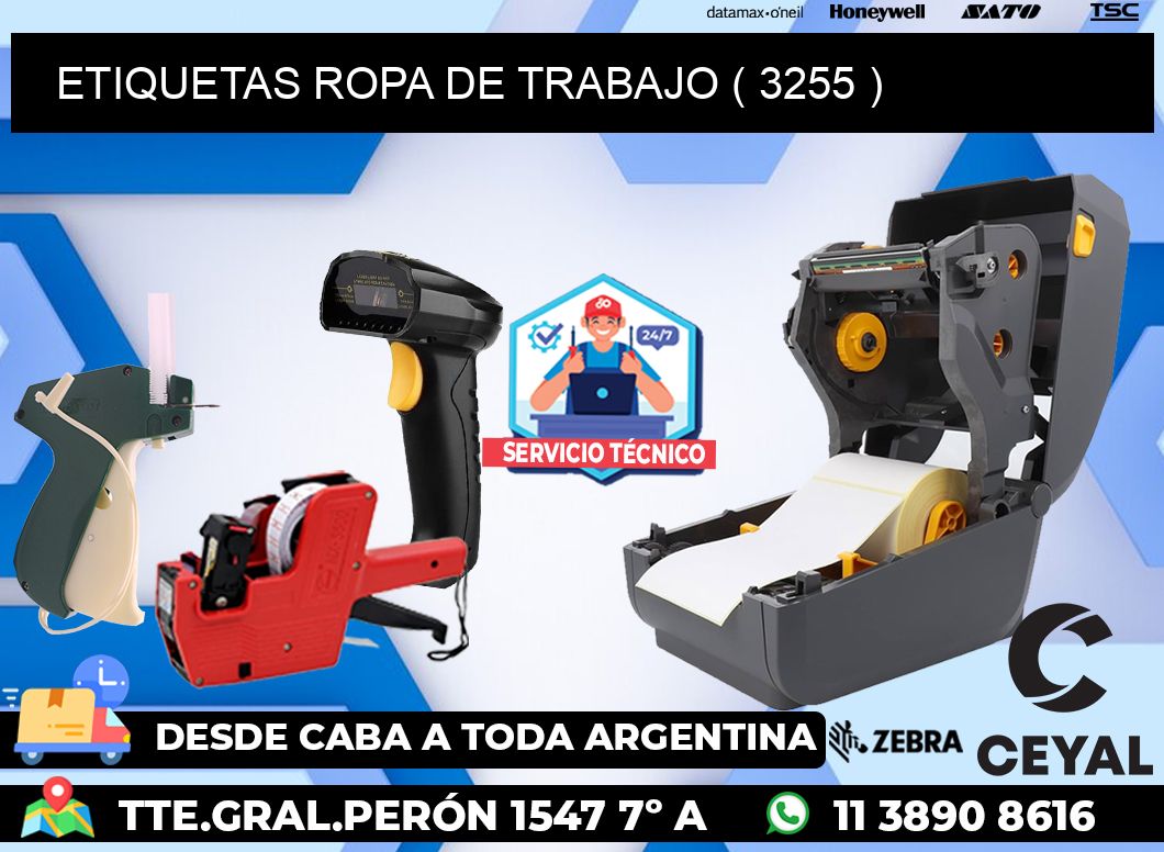 ETIQUETAS ROPA DE TRABAJO ( 3255 )