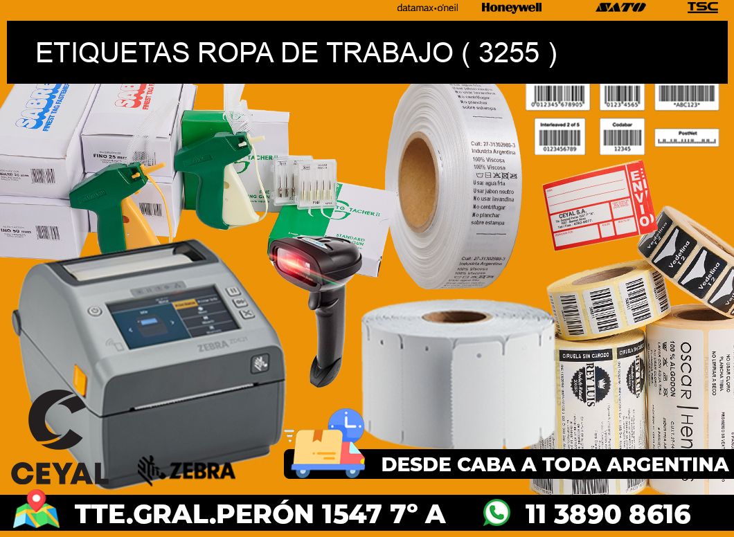 ETIQUETAS ROPA DE TRABAJO ( 3255 )