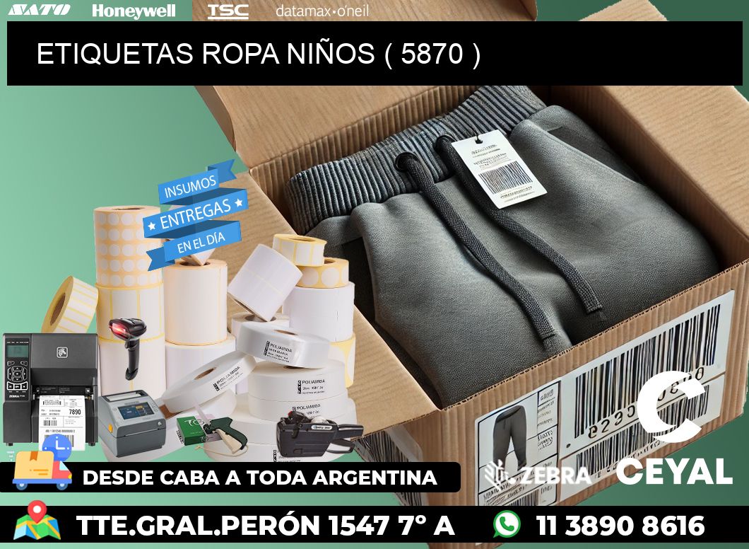 ETIQUETAS ROPA NIÑOS ( 5870 )