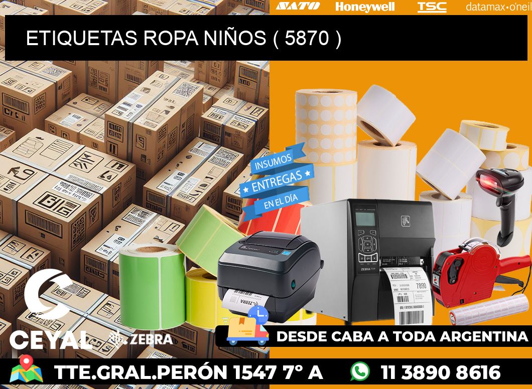 ETIQUETAS ROPA NIÑOS ( 5870 )