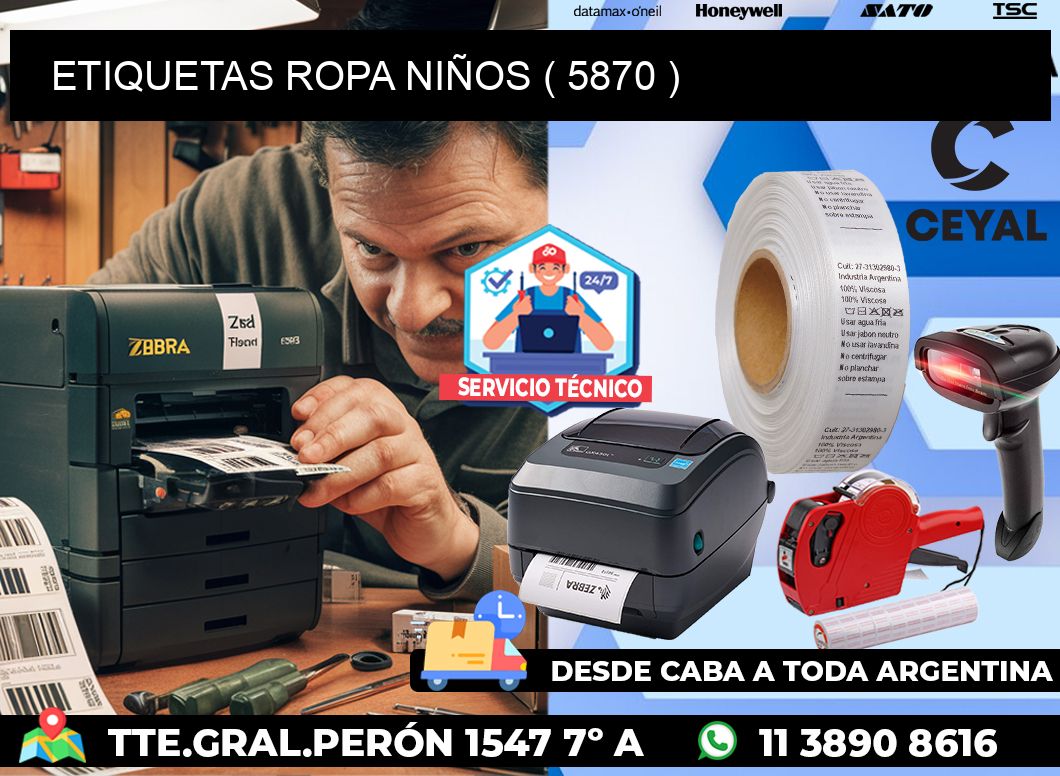 ETIQUETAS ROPA NIÑOS ( 5870 )