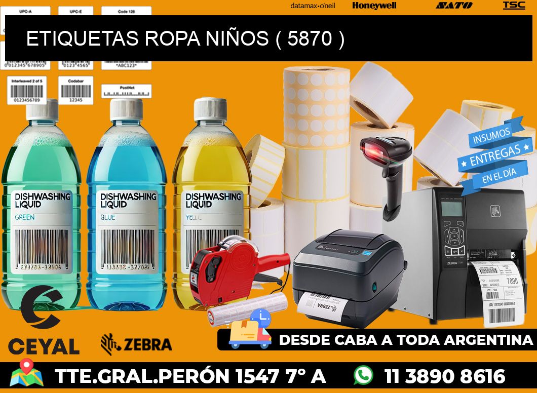 ETIQUETAS ROPA NIÑOS ( 5870 )