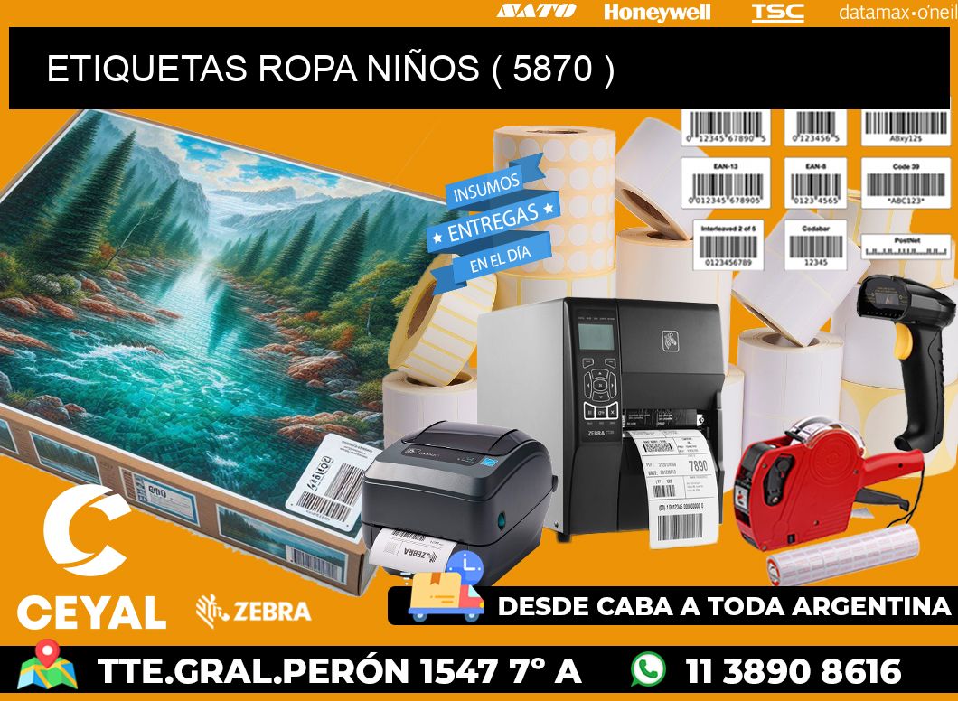 ETIQUETAS ROPA NIÑOS ( 5870 )