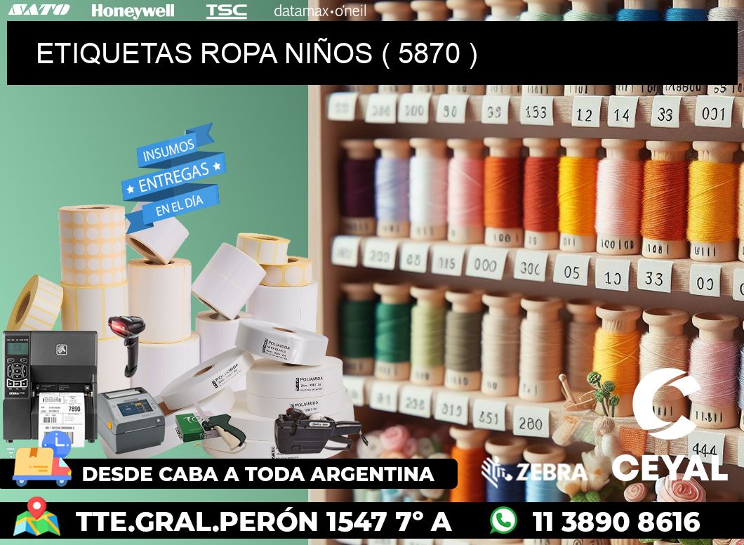 ETIQUETAS ROPA NIÑOS ( 5870 )