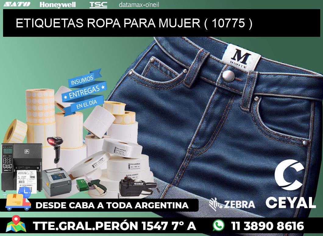 ETIQUETAS ROPA PARA MUJER ( 10775 )