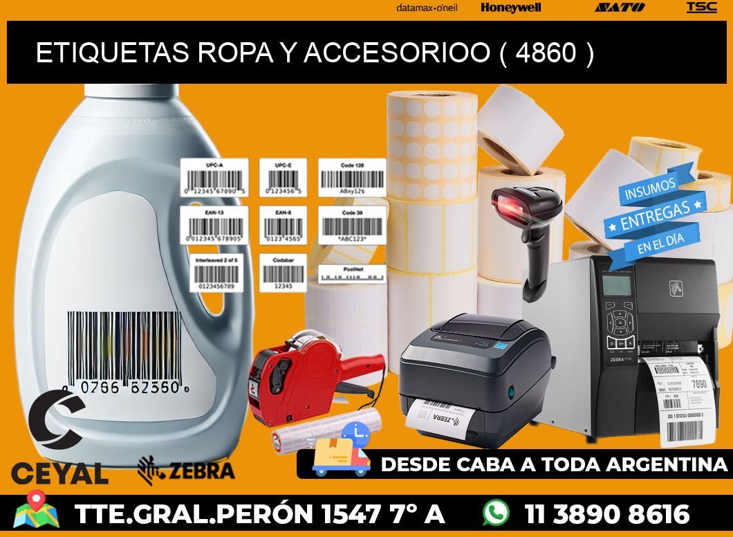 ETIQUETAS ROPA Y ACCESORIOO ( 4860 )