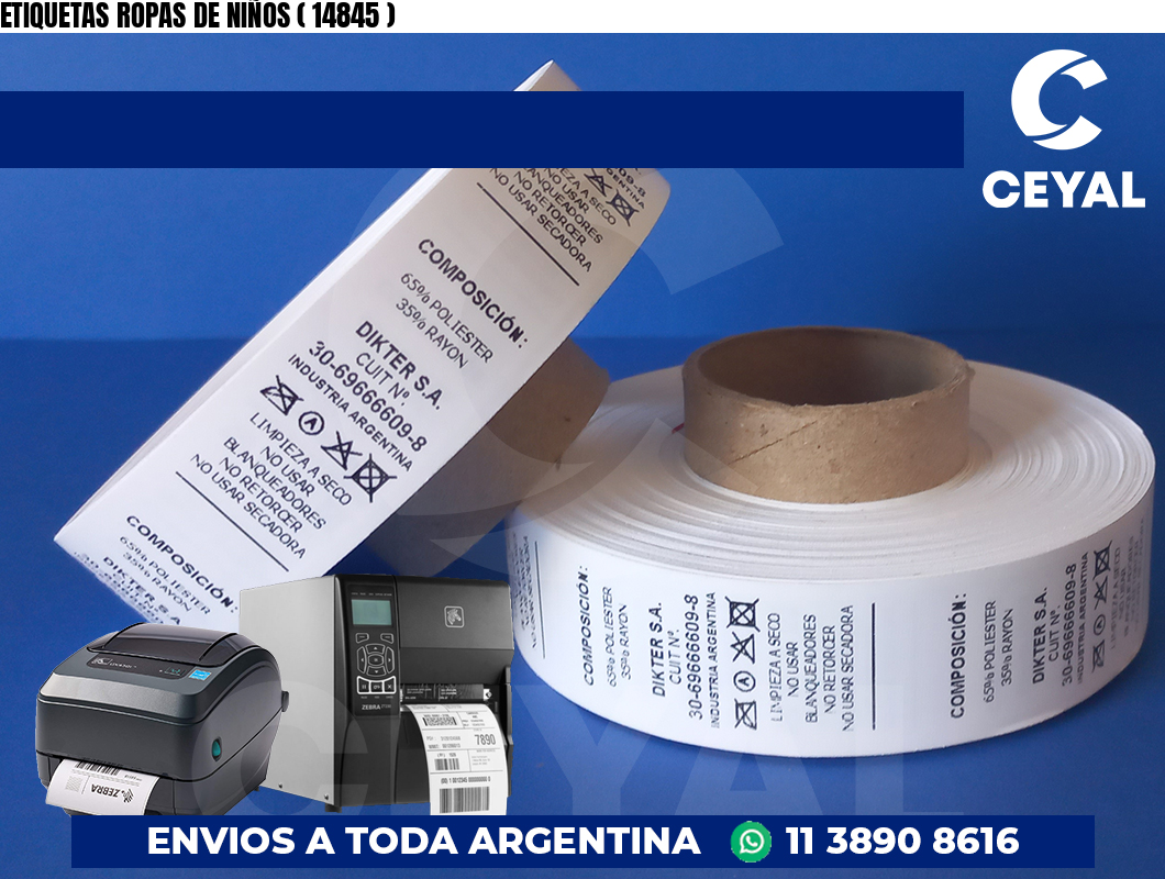 ETIQUETAS ROPAS DE NIÑOS ( 14845 )