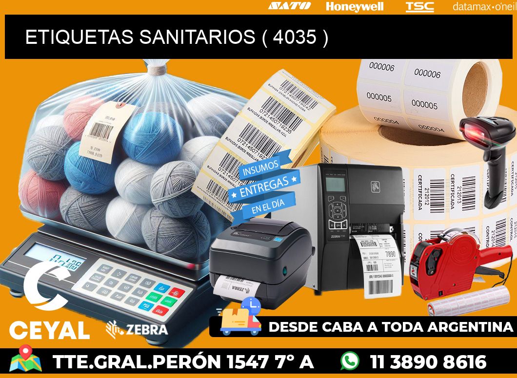 ETIQUETAS SANITARIOS ( 4035 )