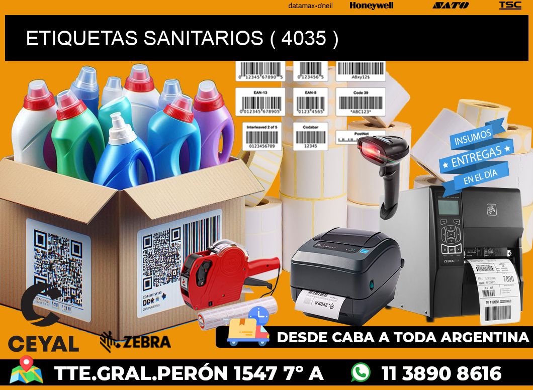 ETIQUETAS SANITARIOS ( 4035 )