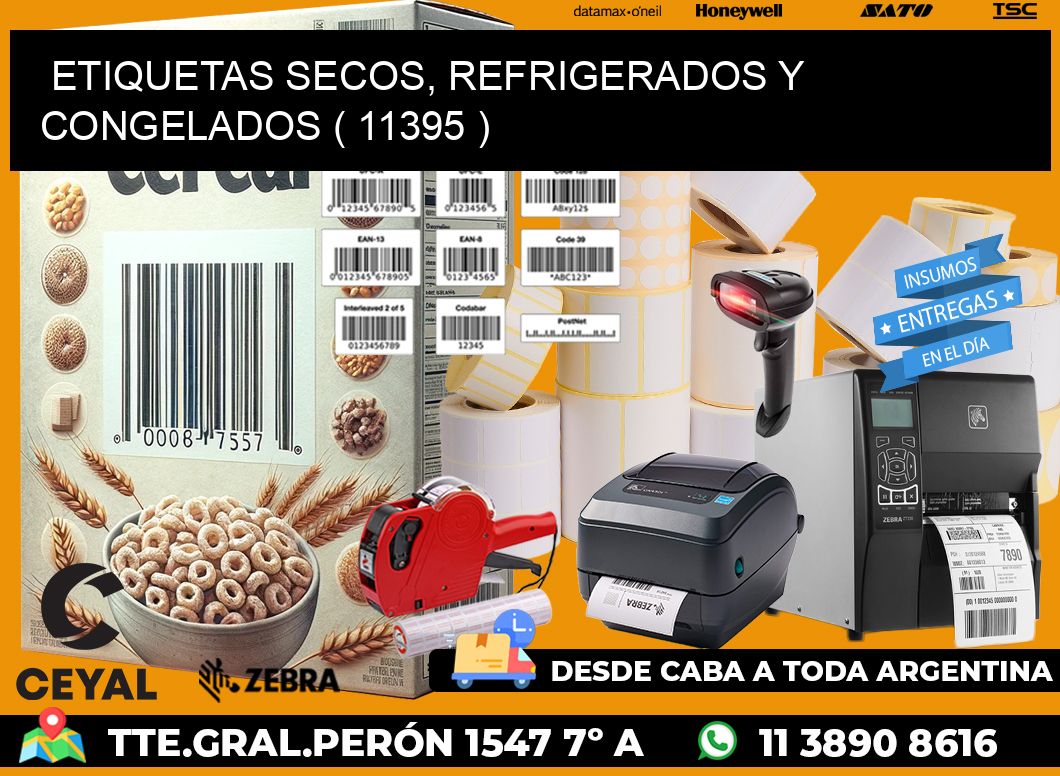 ETIQUETAS SECOS, REFRIGERADOS Y CONGELADOS ( 11395 )