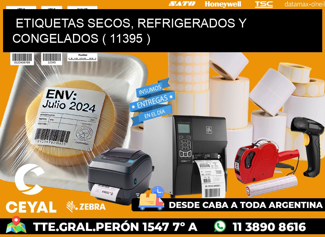 ETIQUETAS SECOS, REFRIGERADOS Y CONGELADOS ( 11395 )