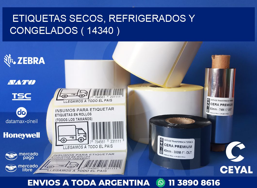 ETIQUETAS SECOS, REFRIGERADOS Y CONGELADOS ( 14340 )