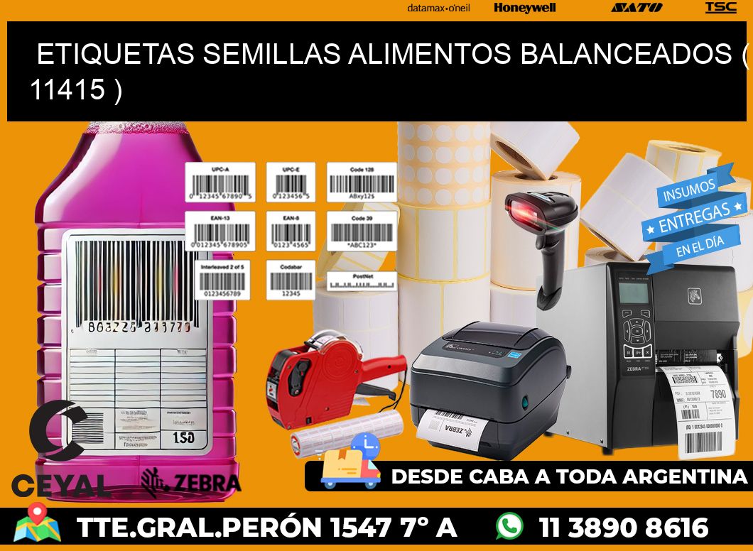 ETIQUETAS SEMILLAS ALIMENTOS BALANCEADOS ( 11415 )