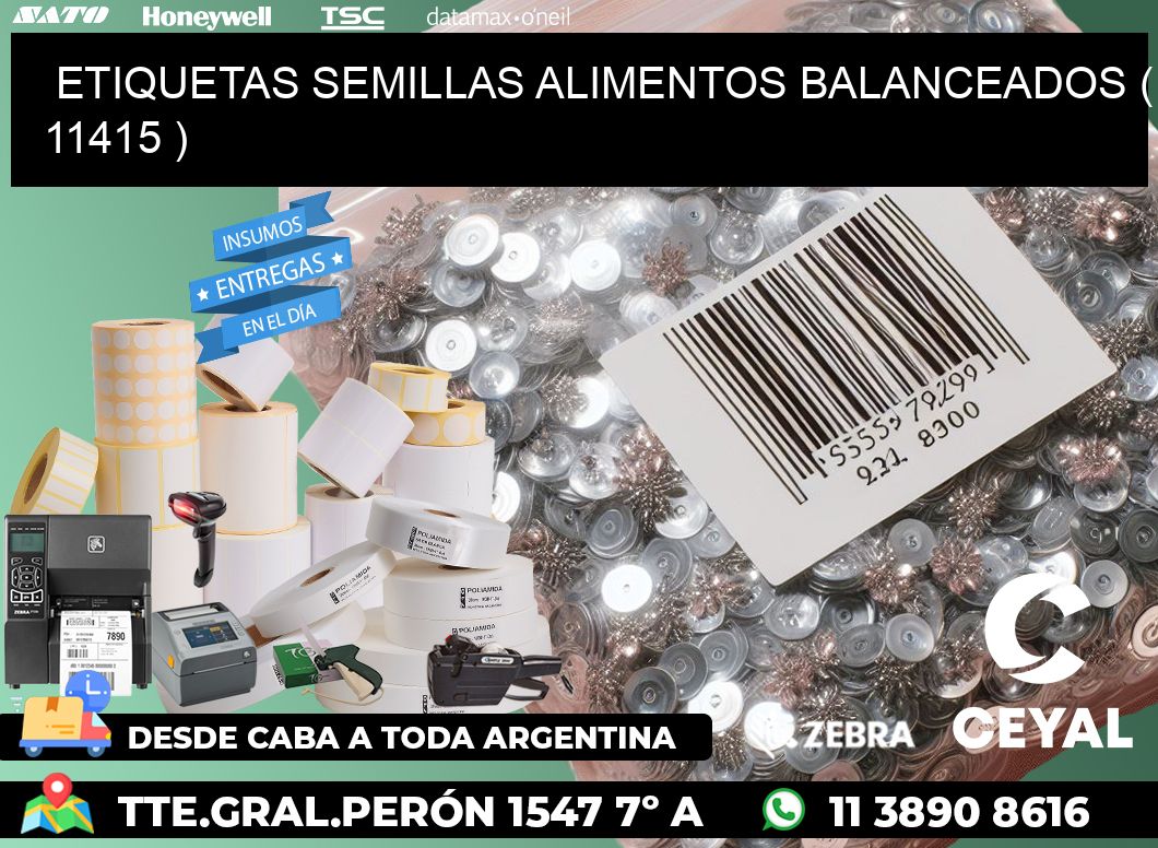 ETIQUETAS SEMILLAS ALIMENTOS BALANCEADOS ( 11415 )