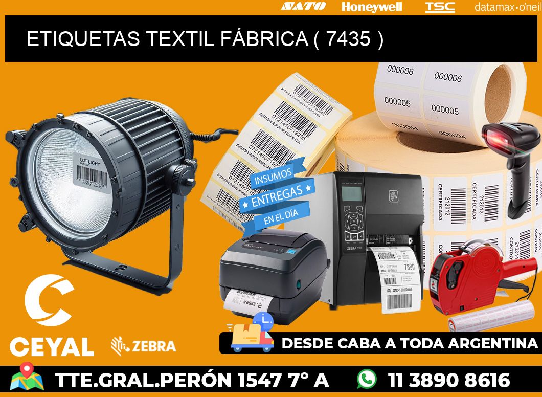 ETIQUETAS TEXTIL FÁBRICA ( 7435 )