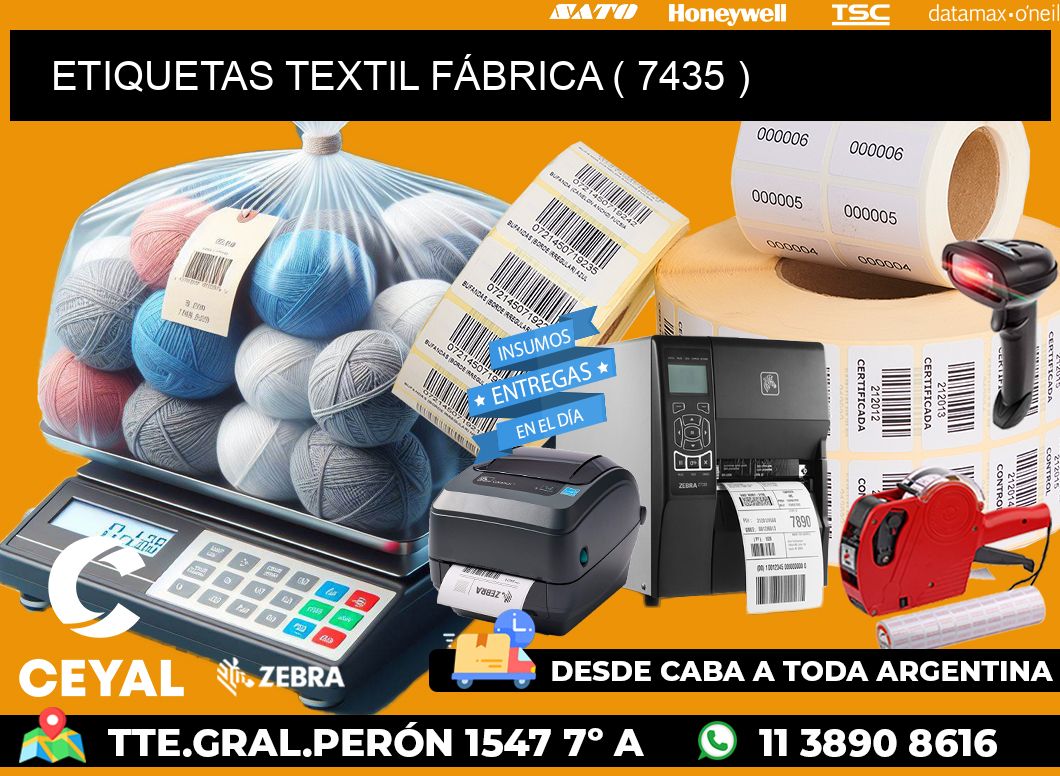 ETIQUETAS TEXTIL FÁBRICA ( 7435 )