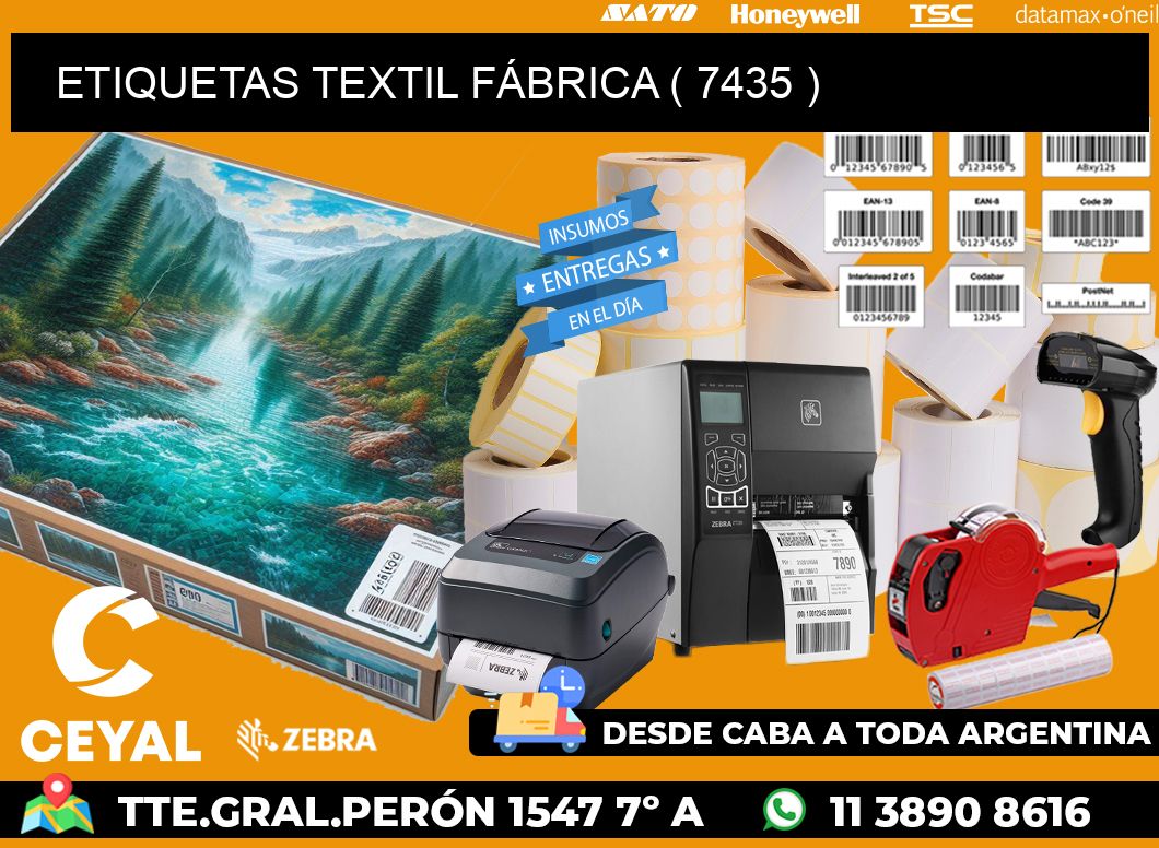 ETIQUETAS TEXTIL FÁBRICA ( 7435 )