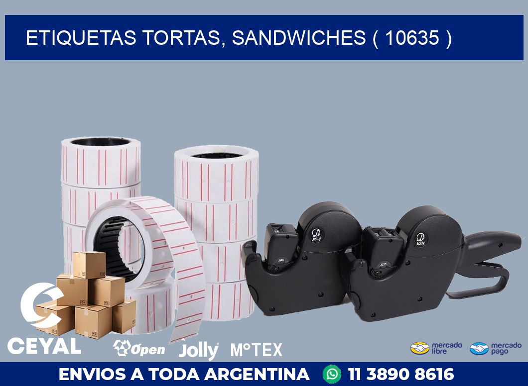 ETIQUETAS TORTAS, SANDWICHES ( 10635 )