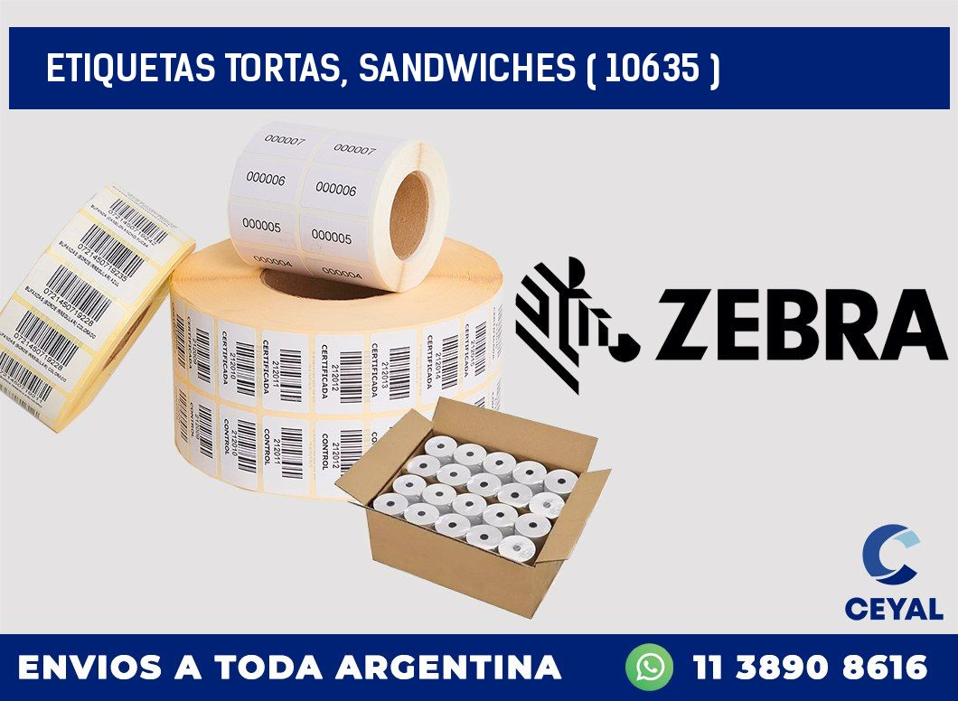 ETIQUETAS TORTAS, SANDWICHES ( 10635 )