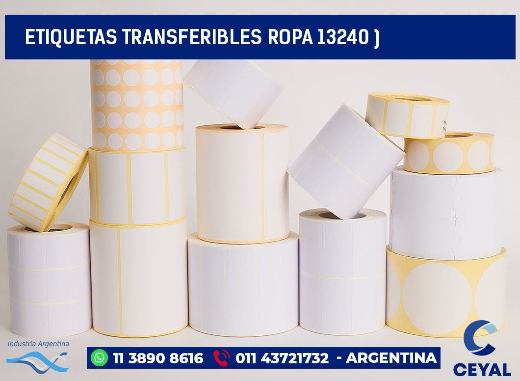 ETIQUETAS TRANSFERIBLES ROPA 13240 )