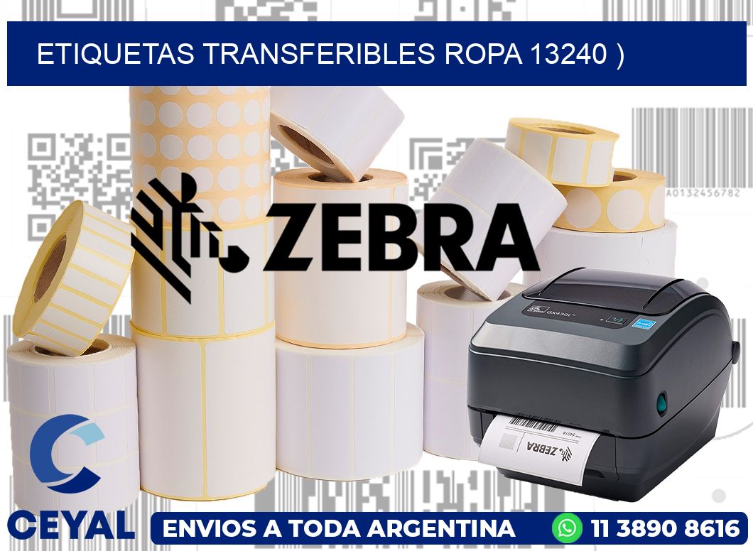 ETIQUETAS TRANSFERIBLES ROPA 13240 )