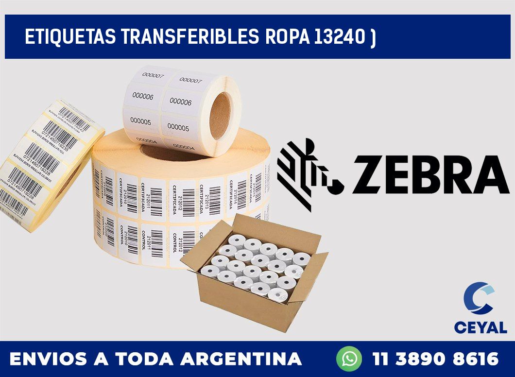 ETIQUETAS TRANSFERIBLES ROPA 13240 )