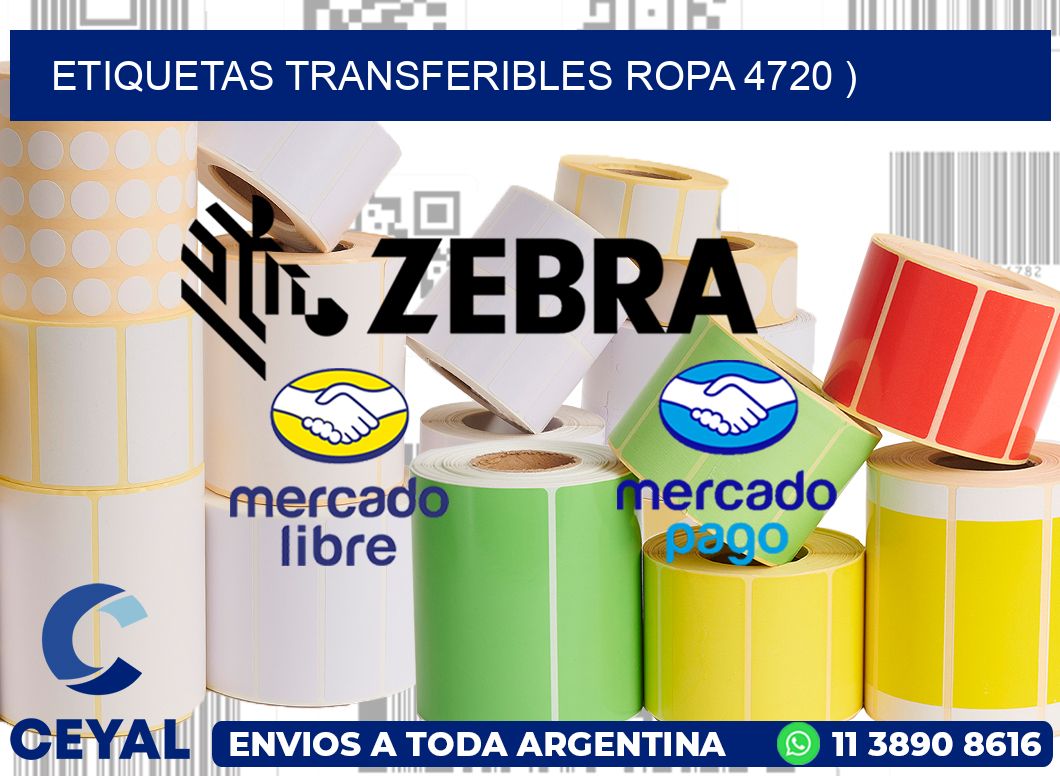 ETIQUETAS TRANSFERIBLES ROPA 4720 )