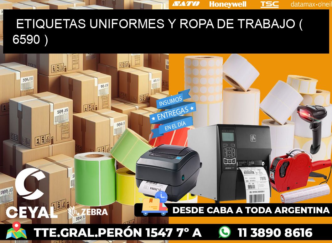 ETIQUETAS UNIFORMES Y ROPA DE TRABAJO ( 6590 )