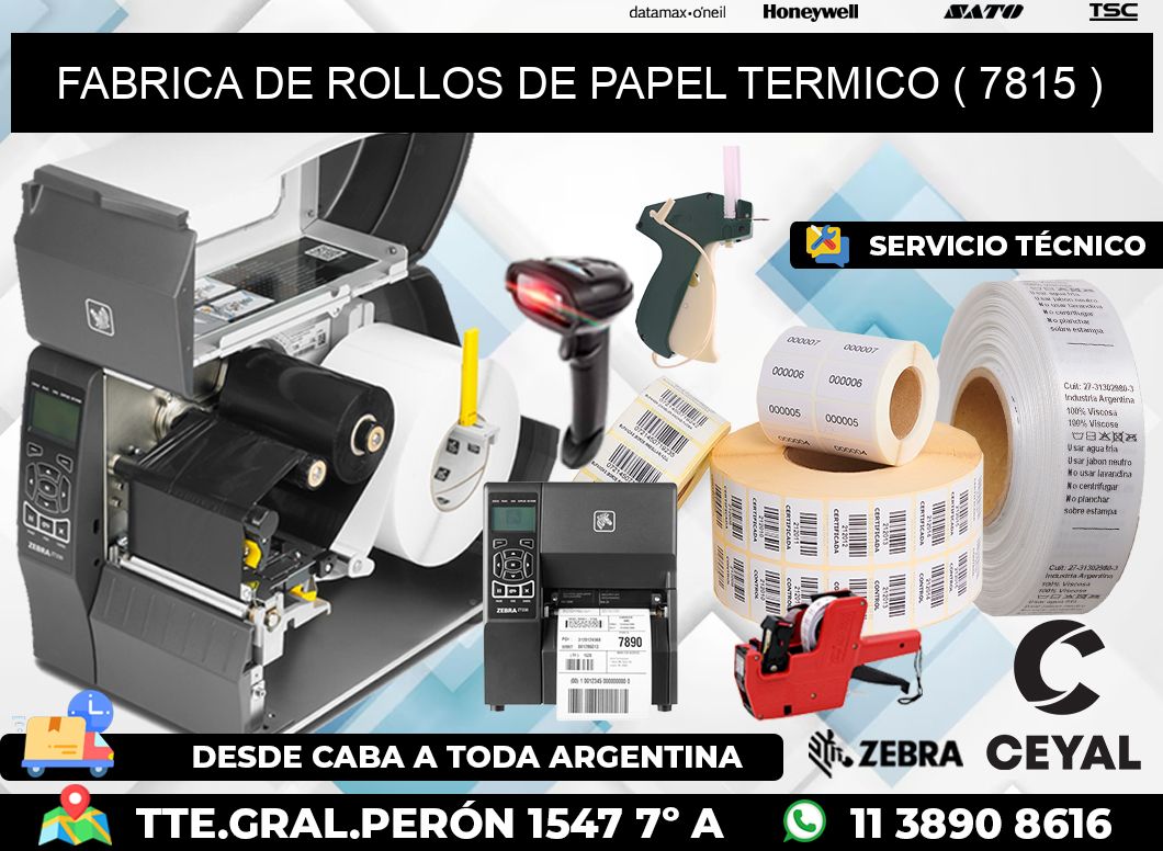 FABRICA DE ROLLOS DE PAPEL TERMICO ( 7815 )