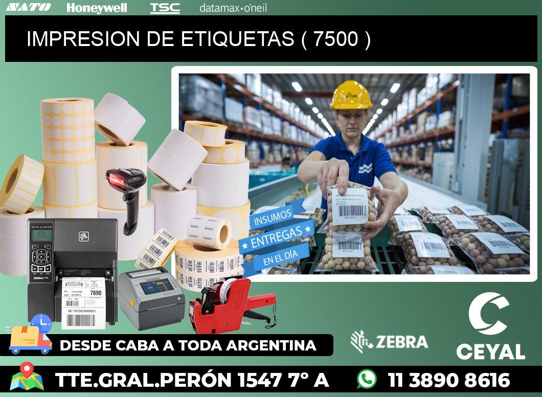IMPRESION DE ETIQUETAS ( 7500 )