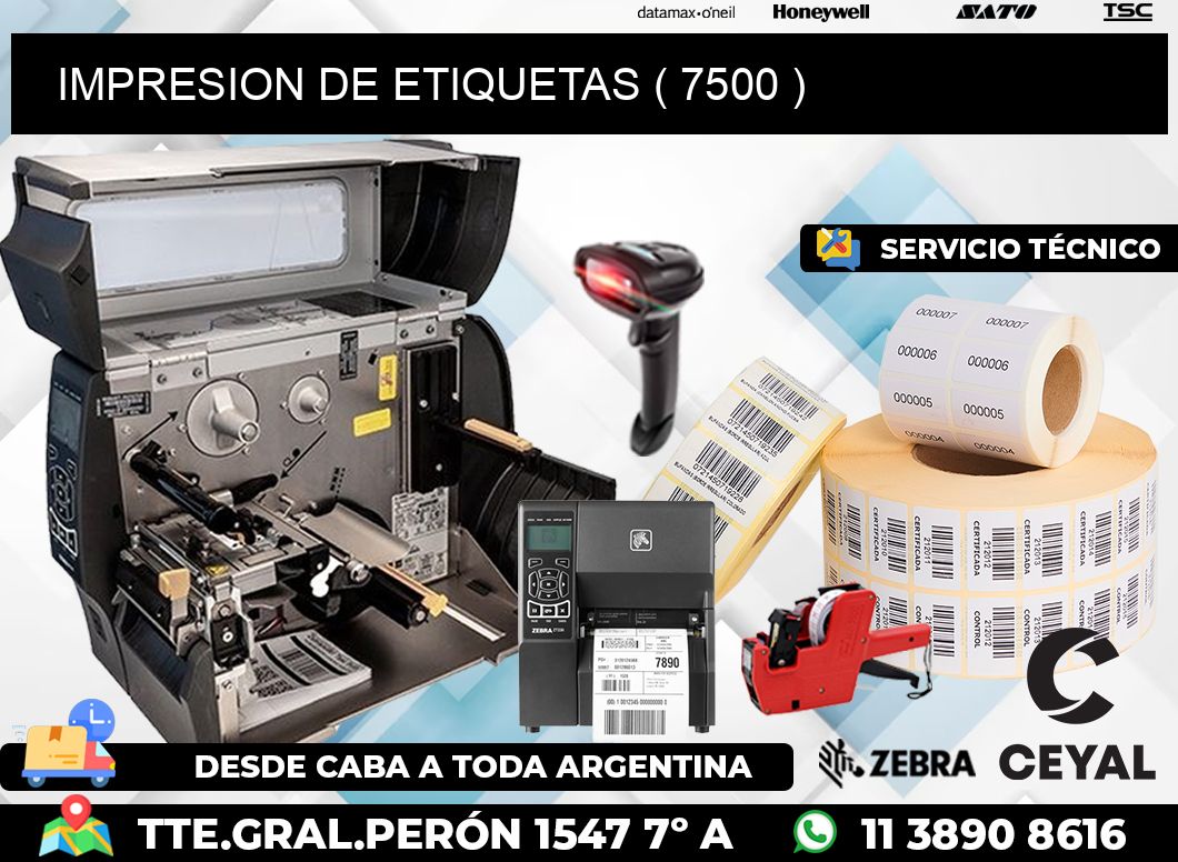 IMPRESION DE ETIQUETAS ( 7500 )