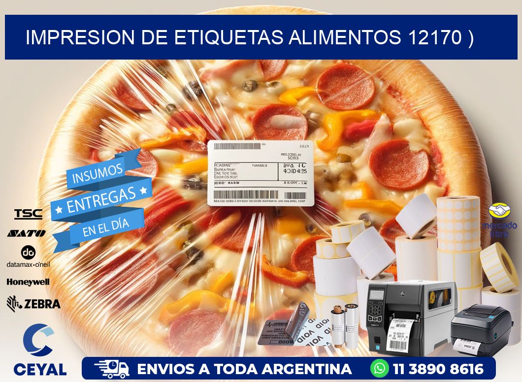 IMPRESION DE ETIQUETAS ALIMENTOS 12170 )