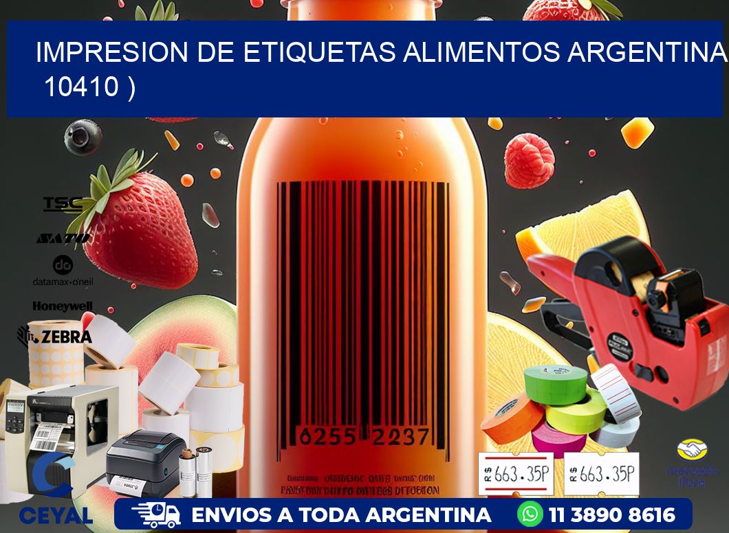 IMPRESION DE ETIQUETAS ALIMENTOS ARGENTINA   10410 )