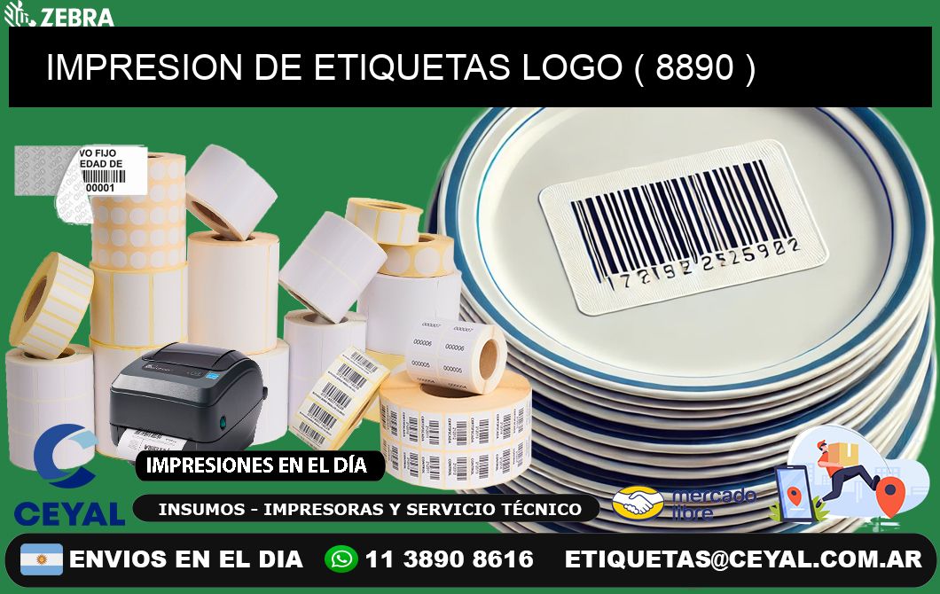 IMPRESION DE ETIQUETAS LOGO ( 8890 )