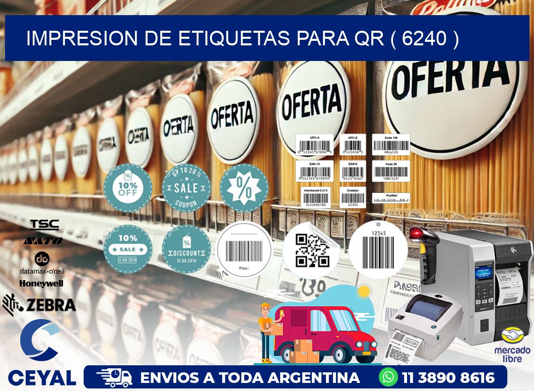 IMPRESION DE ETIQUETAS PARA QR ( 6240 )