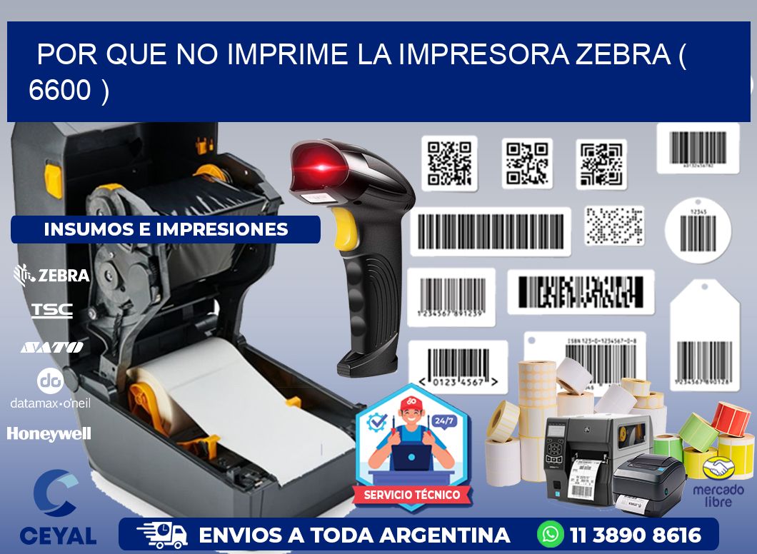 POR QUE NO IMPRIME LA IMPRESORA ZEBRA ( 6600 )