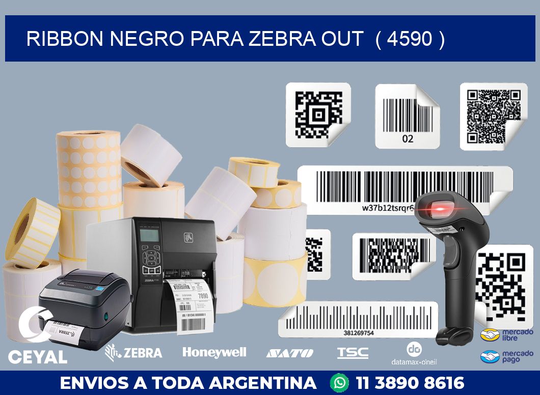 RIBBON NEGRO PARA ZEBRA OUT  ( 4590 )
